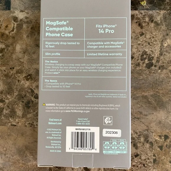 Onn IPhone 14 Pro Phone Case Teal/Blue Slim Profile New - Picture 3 of 3